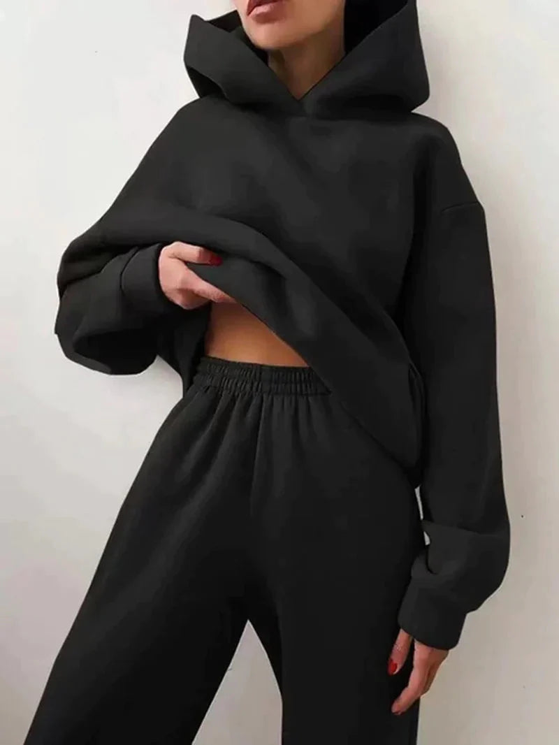 Two-Piece Athletic Tracksuit Ensemble