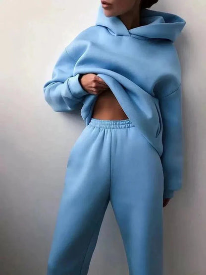 Two-Piece Athletic Tracksuit Ensemble